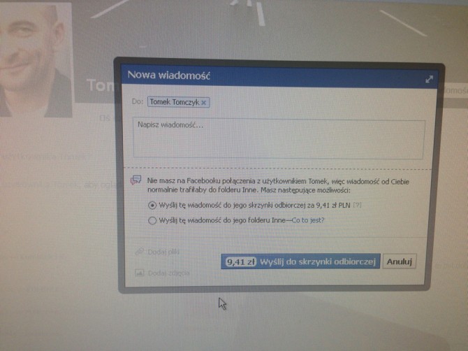facebook placenie za wiadomosci